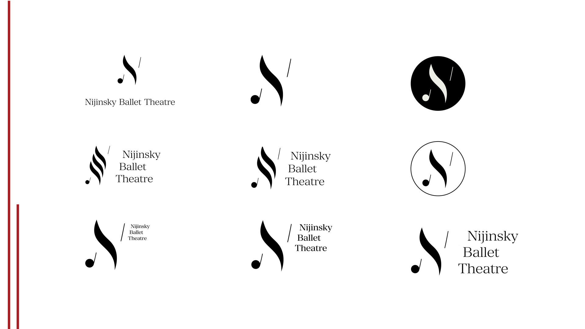 Logo design, branding Nijinsky Ballet Theatre